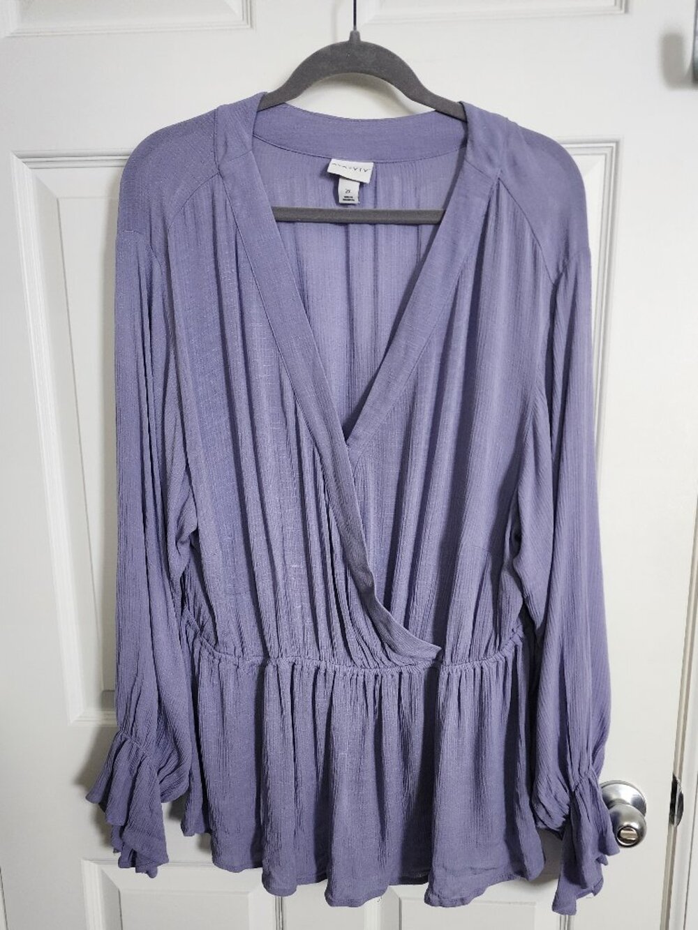 AVA & VIV Purple Flowy Top